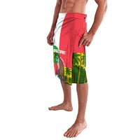 Jungle Spirit Monkey Lavalava with Sao Tome and Principe Tropical Flag Color Blocks