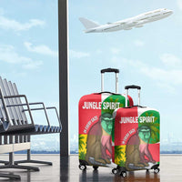 Jungle Spirit Monkey Luggage Cover with Sao Tome and Principe Tropical Flag Color Blocks