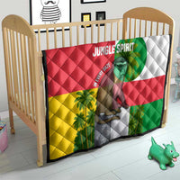 Jungle Spirit Monkey Quilt with Sao Tome and Principe Tropical Flag Color Blocks