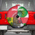 Jungle Spirit Monkey Spare Tire Cover with Sao Tome and Principe Tropical Flag Color Blocks