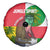 Jungle Spirit Monkey Spare Tire Cover with Sao Tome and Principe Tropical Flag Color Blocks