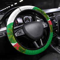 Jungle Spirit Monkey Steering Wheel Cover with Sao Tome and Principe Tropical Flag Color Blocks