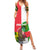 Jungle Spirit Monkey Summer Maxi Dress with Sao Tome and Principe Tropical Flag Color Blocks
