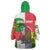 Jungle Spirit Monkey Wearable Blanket Hoodie with Sao Tome and Principe Tropical Flag Color Blocks