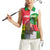 Jungle Spirit Monkey Women Sleeveless Polo Shirt with Sao Tome and Principe Tropical Flag Color Blocks