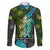 Sea Turtle Sao Tome and Principe Family Matching Puletasi and Hawaiian Shirt with Ocean Tide and Tropical Palm Design