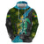 Sea Turtle Sao Tome and Principe Hoodie with Ocean Tide and Tropical Palm Design