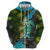 Sea Turtle Sao Tome and Principe Hoodie with Ocean Tide and Tropical Palm Design