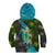 Sea Turtle Sao Tome and Principe Kid Hoodie with Ocean Tide and Tropical Palm Design