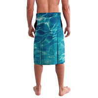 Sea Turtle Sao Tome and Principe Lavalava with Ocean Tide and Tropical Palm Design