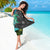 Sea Turtle Sao Tome and Principe Sarong with Ocean Tide and Tropical Palm Design