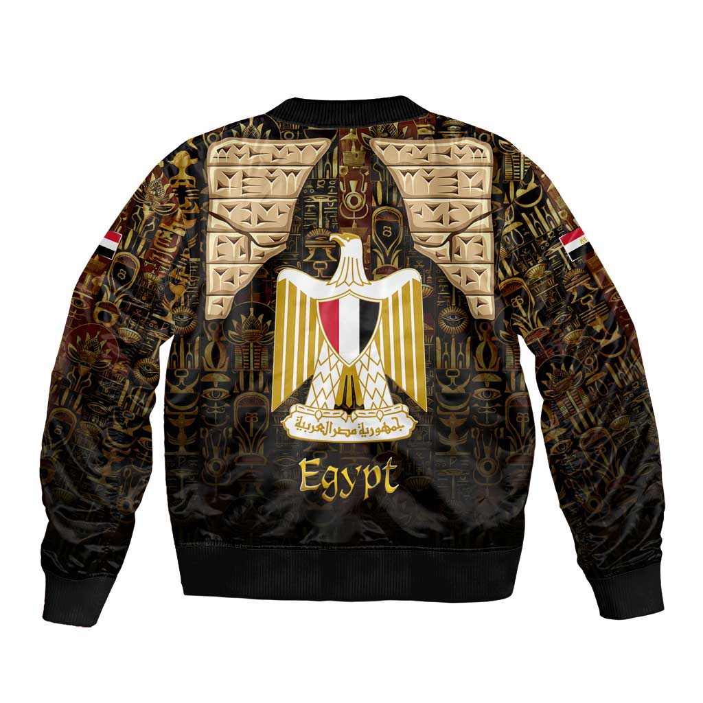 Anubis Egypt Bomber Jacket with Ancient Hieroglyph Pharaoh Spirit