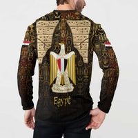 Anubis Egypt Button Sweatshirt with Ancient Hieroglyph Pharaoh Spirit