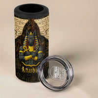 Anubis Egypt 4 in 1 Can Cooler Tumbler with Ancient Hieroglyph Pharaoh Spirit