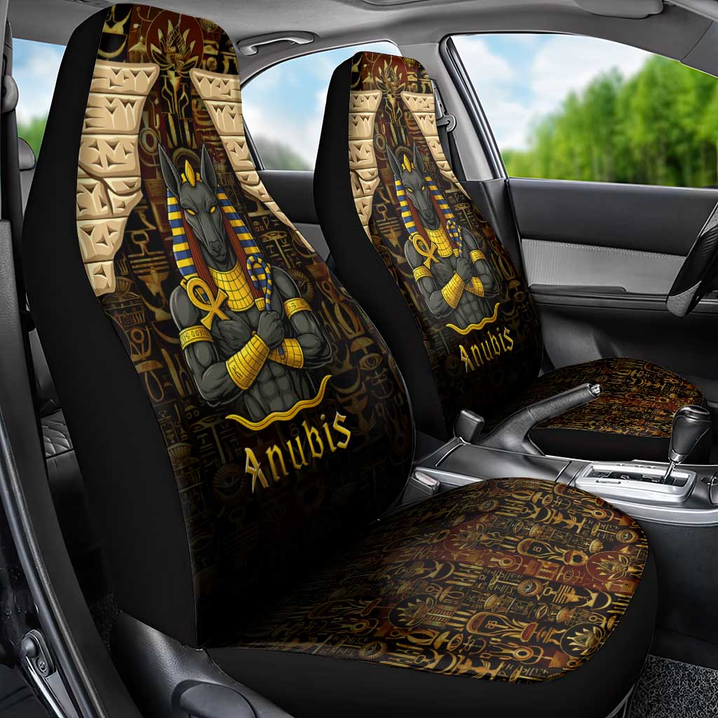 Anubis Egypt Car Seat Cover with Ancient Hieroglyph Pharaoh Spirit