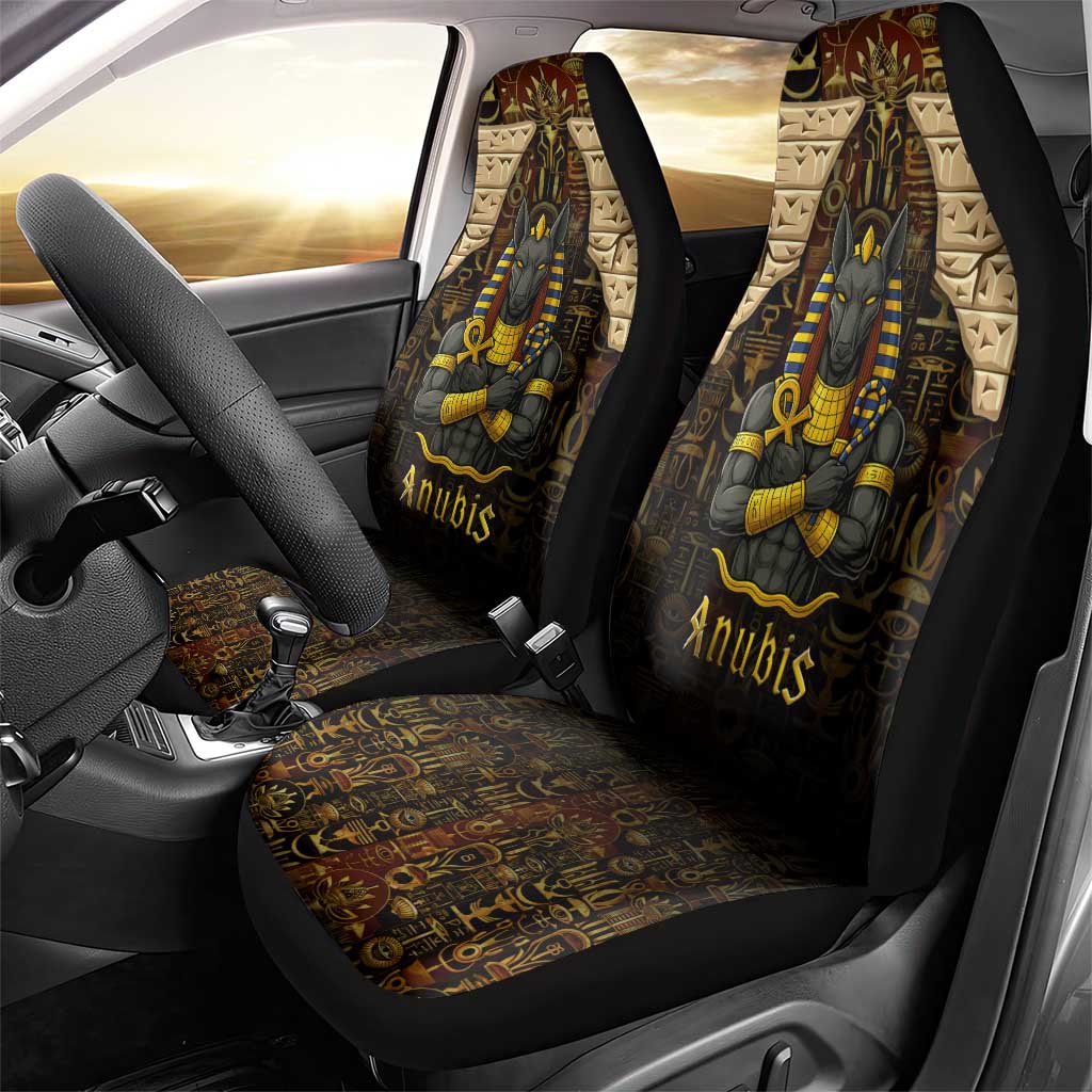 Anubis Egypt Car Seat Cover with Ancient Hieroglyph Pharaoh Spirit