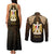 Anubis Egypt Couples Matching Tank Maxi Dress and Long Sleeve Button Shirt with Ancient Hieroglyph Pharaoh Spirit