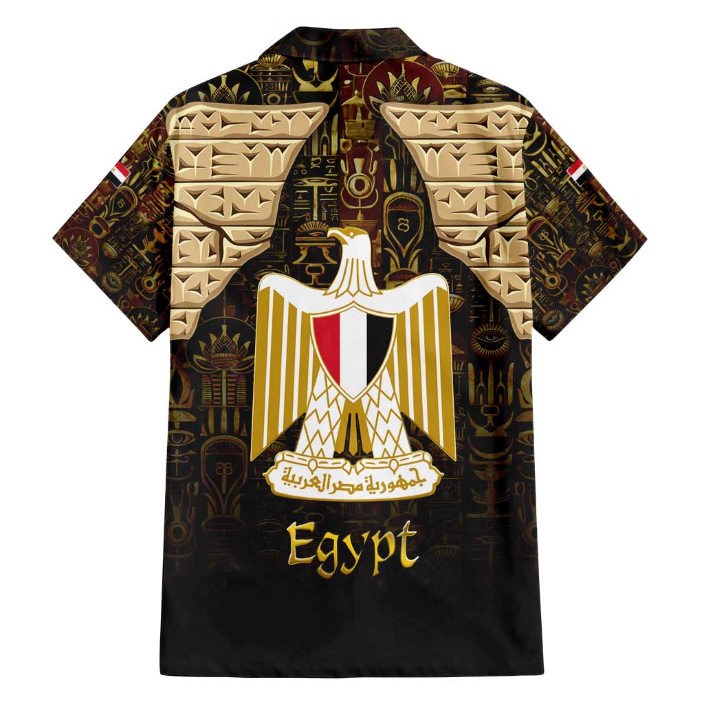 Anubis Egypt Family Matching Long Sleeve Bodycon Dress and Hawaiian Shirt with Ancient Hieroglyph Pharaoh Spirit