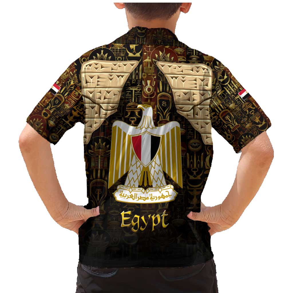 Anubis Egypt Family Matching Mermaid Dress and Hawaiian Shirt with Ancient Hieroglyph Pharaoh Spirit