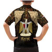 Anubis Egypt Family Matching Mermaid Dress and Hawaiian Shirt with Ancient Hieroglyph Pharaoh Spirit