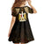 Anubis Egypt Family Matching Off The Shoulder Long Sleeve Dress and Hawaiian Shirt with Ancient Hieroglyph Pharaoh Spirit