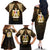 Anubis Egypt Family Matching Off The Shoulder Long Sleeve Dress and Hawaiian Shirt with Ancient Hieroglyph Pharaoh Spirit