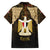 Anubis Egypt Family Matching Off The Shoulder Long Sleeve Dress and Hawaiian Shirt with Ancient Hieroglyph Pharaoh Spirit