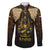Anubis Egypt Family Matching Off The Shoulder Long Sleeve Dress and Hawaiian Shirt with Ancient Hieroglyph Pharaoh Spirit