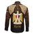 Anubis Egypt Family Matching Off The Shoulder Long Sleeve Dress and Hawaiian Shirt with Ancient Hieroglyph Pharaoh Spirit