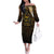Anubis Egypt Family Matching Off The Shoulder Long Sleeve Dress and Hawaiian Shirt with Ancient Hieroglyph Pharaoh Spirit