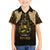 Anubis Egypt Family Matching Off The Shoulder Long Sleeve Dress and Hawaiian Shirt with Ancient Hieroglyph Pharaoh Spirit