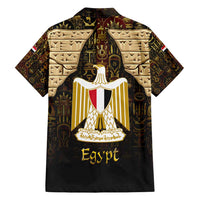 Anubis Egypt Family Matching Off Shoulder Maxi Dress and Hawaiian Shirt with Ancient Hieroglyph Pharaoh Spirit