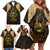 Anubis Egypt Family Matching Off Shoulder Short Dress and Hawaiian Shirt with Ancient Hieroglyph Pharaoh Spirit