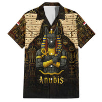 Anubis Egypt Family Matching Puletasi and Hawaiian Shirt with Ancient Hieroglyph Pharaoh Spirit