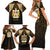 Anubis Egypt Family Matching Short Sleeve Bodycon Dress and Hawaiian Shirt with Ancient Hieroglyph Pharaoh Spirit