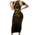 Anubis Egypt Family Matching Short Sleeve Bodycon Dress and Hawaiian Shirt with Ancient Hieroglyph Pharaoh Spirit