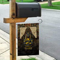 Anubis Egypt Garden Flag with Ancient Hieroglyph Pharaoh Spirit