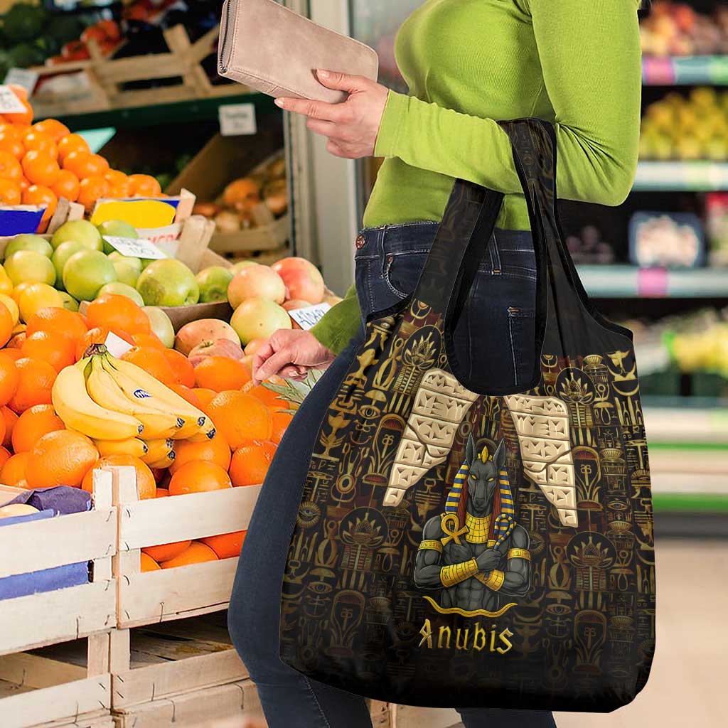 Anubis Egypt Grocery Bag with Ancient Hieroglyph Pharaoh Spirit