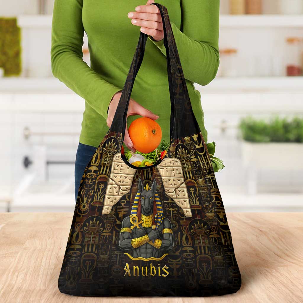 Anubis Egypt Grocery Bag with Ancient Hieroglyph Pharaoh Spirit