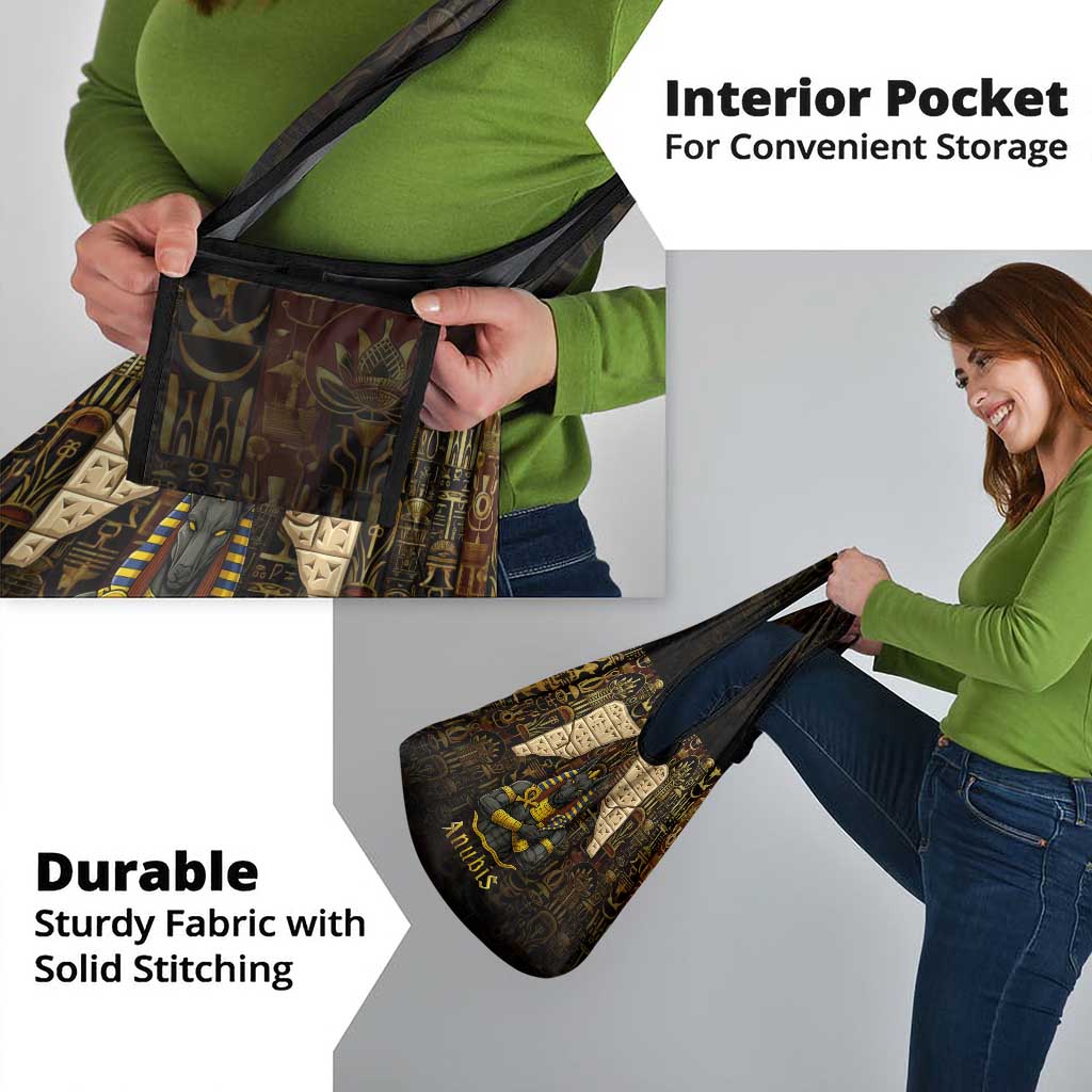 Anubis Egypt Grocery Bag with Ancient Hieroglyph Pharaoh Spirit