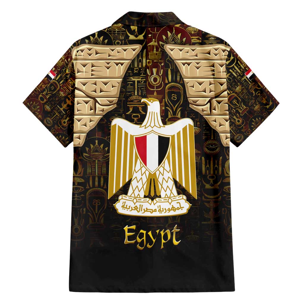 Anubis Egypt Hawaiian Shirt with Ancient Hieroglyph Pharaoh Spirit