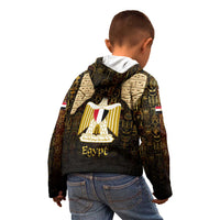 Anubis Egypt Kid Hoodie with Ancient Hieroglyph Pharaoh Spirit