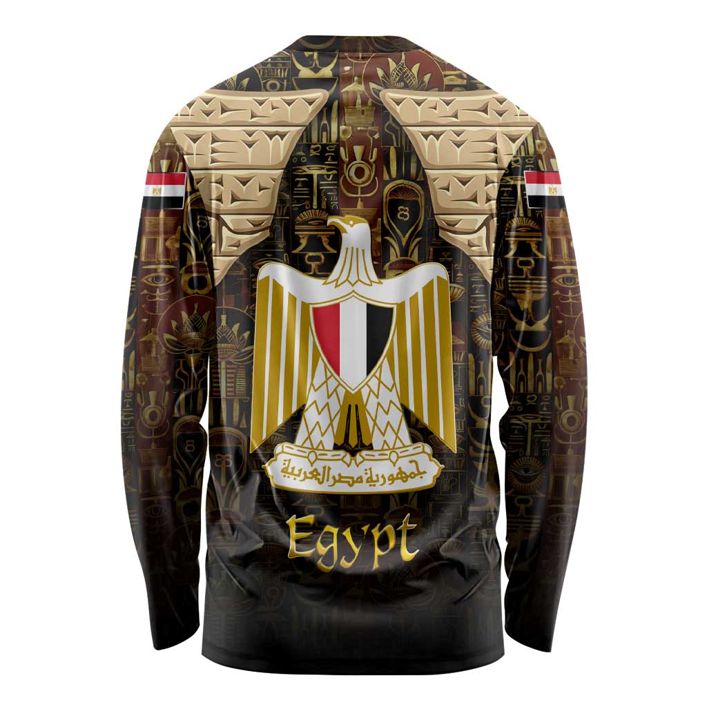 Anubis Egypt Long Sleeve Shirt with Ancient Hieroglyph Pharaoh Spirit
