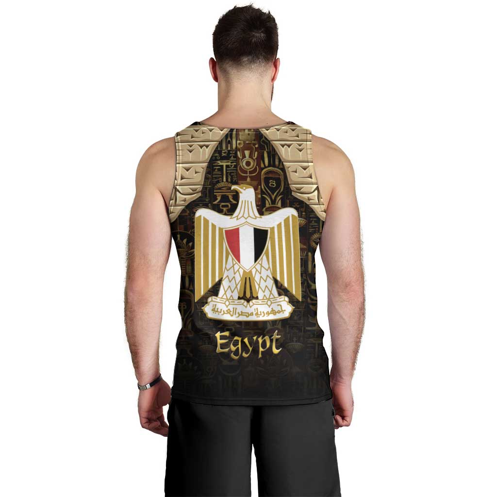 Anubis Egypt Men Tank Top with Ancient Hieroglyph Pharaoh Spirit