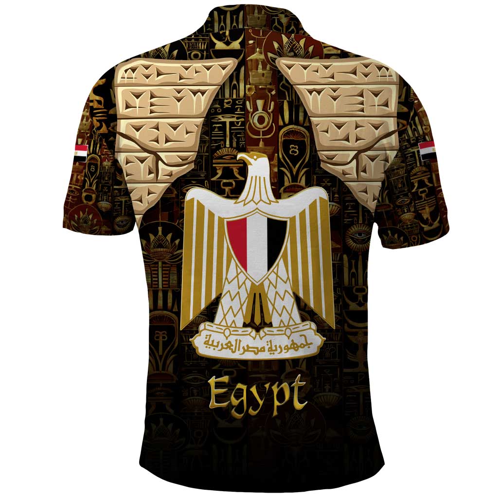 Anubis Egypt Polo Shirt with Ancient Hieroglyph Pharaoh Spirit