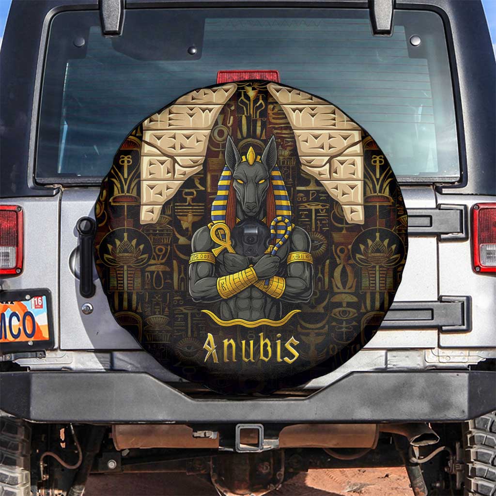 Anubis Egypt Spare Tire Cover with Ancient Hieroglyph Pharaoh Spirit