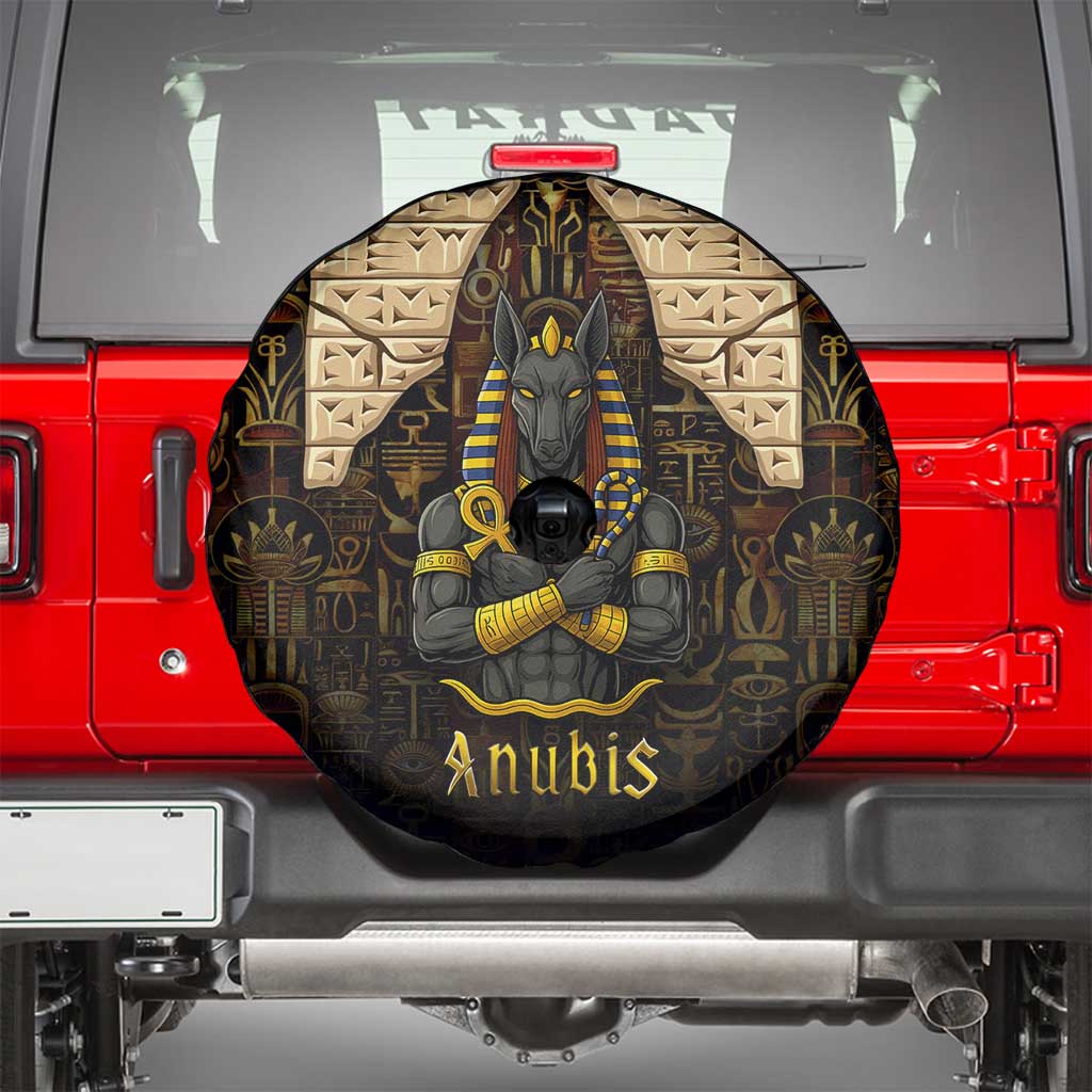 Anubis Egypt Spare Tire Cover with Ancient Hieroglyph Pharaoh Spirit