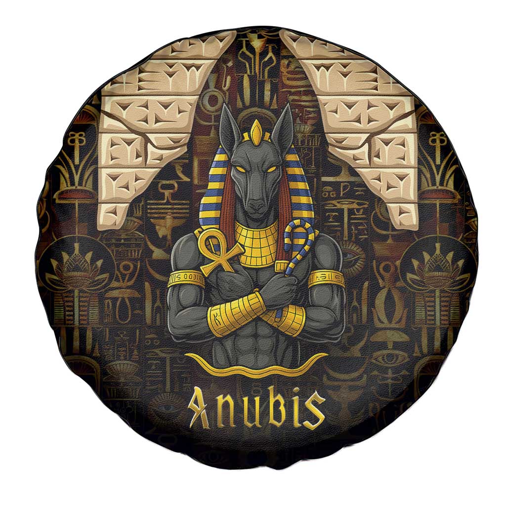 Anubis Egypt Spare Tire Cover with Ancient Hieroglyph Pharaoh Spirit