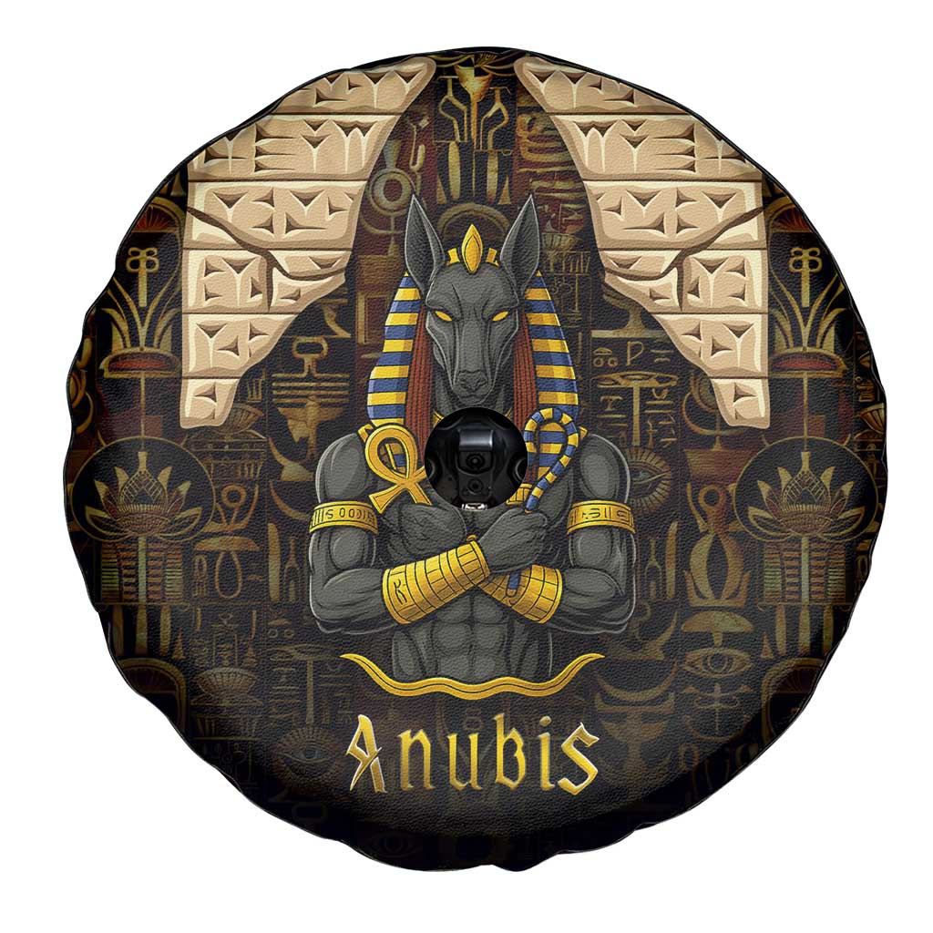 Anubis Egypt Spare Tire Cover with Ancient Hieroglyph Pharaoh Spirit