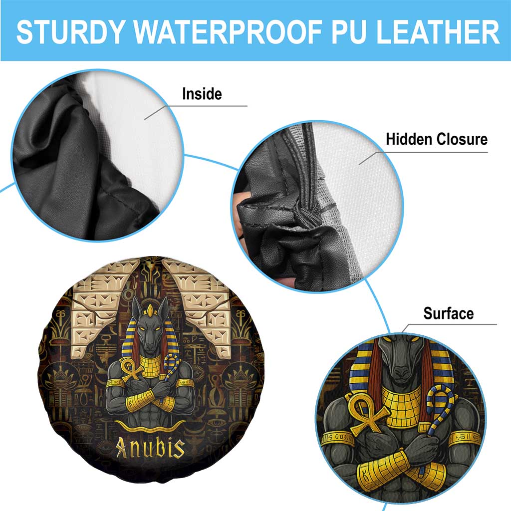 Anubis Egypt Spare Tire Cover with Ancient Hieroglyph Pharaoh Spirit
